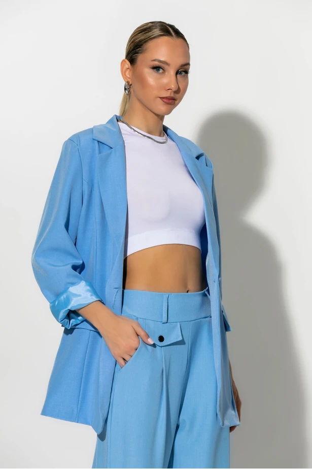 Blazer με φόδρα σιέλ Blazer με φόδρα σιέλ