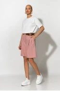 Ριγέ blazer με φόδρα και βάτες μπεζ Ριγέ blazer με φόδρα και βάτες μπεζ