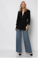 Blazer με ζωνάκι μαύρο
