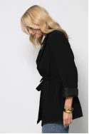 Blazer με ζωνάκι μαύρο