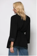 Blazer με ζωνάκι μαύρο