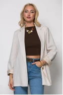 Blazer με ζωνάκι μπεζ