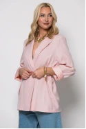 Blazer με ζωνάκι ροζ