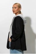 Blazer με φούτερ κουκούλα μαύρο Blazer με φούτερ κουκούλα μαύρο