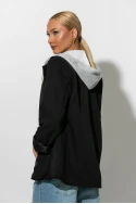 Blazer με φούτερ κουκούλα μαύρο Blazer με φούτερ κουκούλα μαύρο