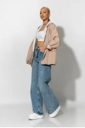 Blazer με φούτερ κουκούλα μπεζ Blazer με φούτερ κουκούλα μπεζ