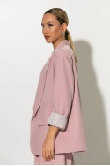 Blazer με ριγέ φόδρα σομον