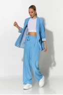Blazer με ριγέ φόδρα σιελ