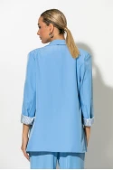 Blazer με ριγέ φόδρα σιελ