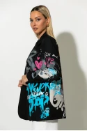 Blazer με print bear μπλε Blazer με print bear μπλε
