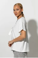 T-Shirt με φιόγκο λευκό T-Shirt με φιόγκο λευκό