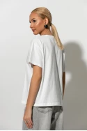 T-Shirt με φιόγκο λευκό T-Shirt με φιόγκο λευκό