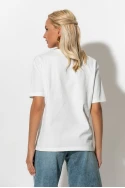 T-shirt με patch bear λευκό T-shirt με patch bear λευκό
