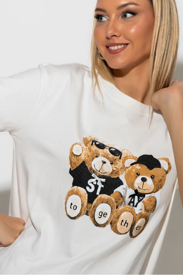 Μπλούζα με στάμπα together bears λευκό Μπλούζα με στάμπα together bears λευκό
