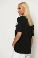 T-shirt με φιογκάκια μαύρο