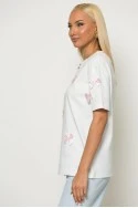 T-shirt με φιογκάκια λευκό