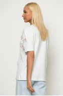 T-shirt με φιογκάκια λευκό