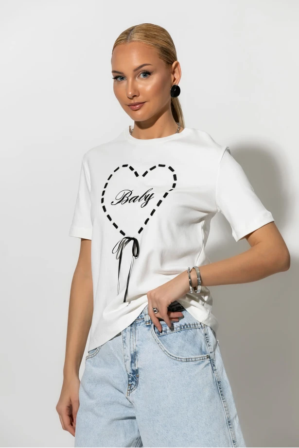 T-shirt με patch baby και κορδόνι μαύρο T-shirt με patch baby και κορδόνι μαύρο