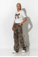 T-shirt με leopard φιόγκο λευκό T-shirt με leopard φιόγκο λευκό