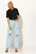 T-shirt με patch cherry μαύρο