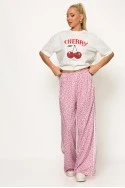 T-shirt με στάμπα cherry λευκό