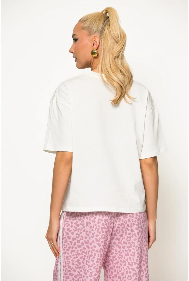 T-shirt με στάμπα cherry λευκό
