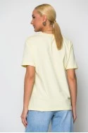 T-shirt κοντομάνικο με στάμπα strawberry matcha κίτρινο