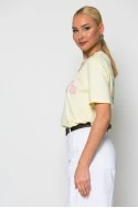 T-shirt κόντομάνικο με στάμπα margarita κίτρινο