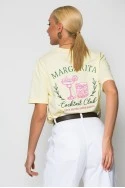 T-shirt κόντομάνικο με στάμπα margarita κίτρινο