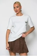 T-shirt κοντομάνικο με στάμπα espresso martini λευκό
