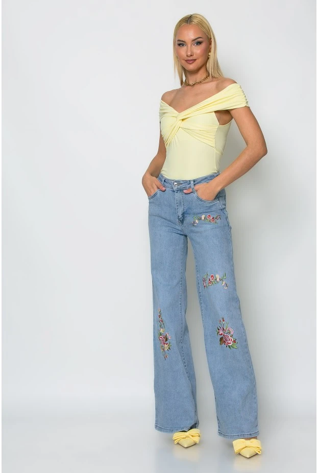 Κορμάκι off shoulder κίτρινο