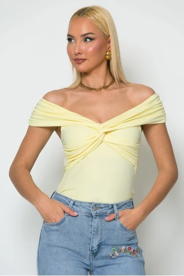 Κορμάκι off shoulder λευκό