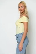 Κορμάκι off shoulder κίτρινο