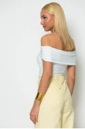 Κορμάκι off shoulder λευκό