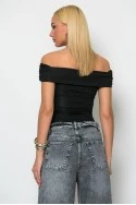 Κορμάκι off shoulder μαύρο