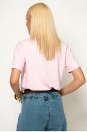 Basic κοντομάνικο t-shirt ροζ