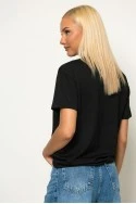 Basic κοντομάνικο t-shirt μαύρο