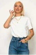 Basic κοντομάνικο t-shirt λευκό