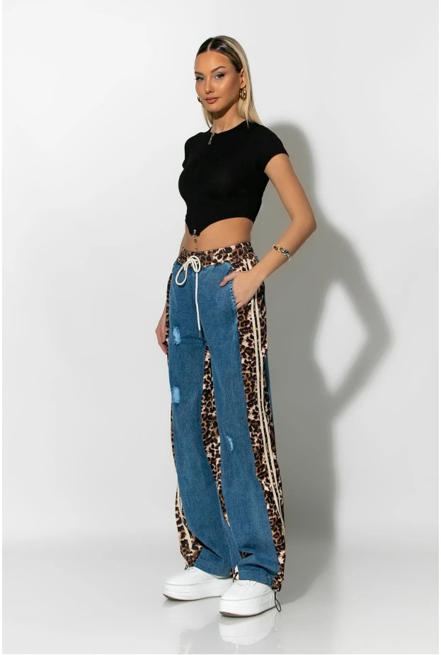 Ριπ crop top με φερμουάρ μαύρο