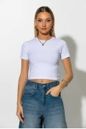 Basic crop top λευκό 