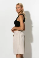 Crop top με παρτούς ώμους μαύρο