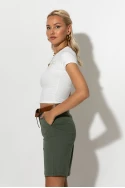 Crop top με φιογκάκια απο πέρλες λευκό
