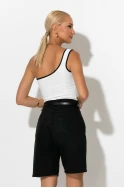 Crop top με έναν ώμο λευκό Crop top με έναν ώμο λευκό