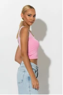 Crop top με έναν ώμο ροζ Crop top με έναν ώμο ροζ