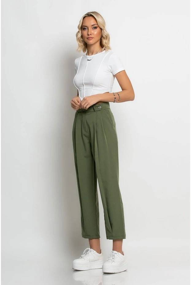 Crop top με σχέδιο μύτες μπροστά και πίσω λευκό