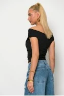 Μπλούζα off shoulder μαύρο