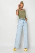 Μπλούζα off shoulder λαδί