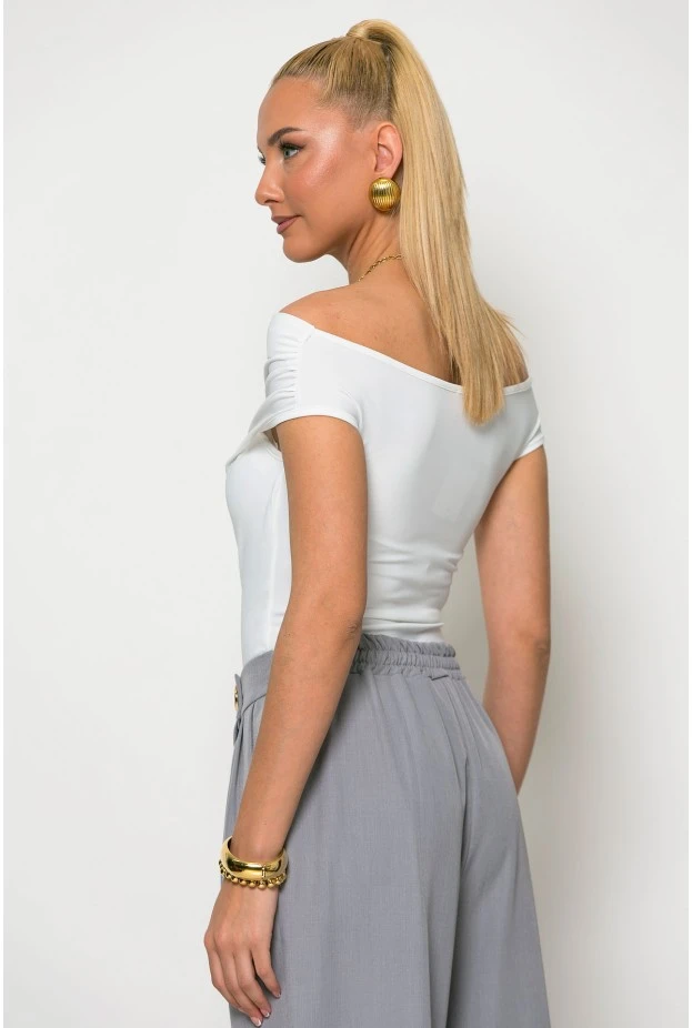Μπλούζα off shoulder λευκό