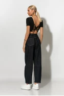 Crop top με σχέδιο στην πλάτη μαύρο Crop top με σχέδιο στην πλάτη μαύρο
