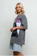 Oversized μπλούζα με στάμπα (los angeles) ανθρακί Oversized μπλούζα με στάμπα (los angeles) ανθρακί
